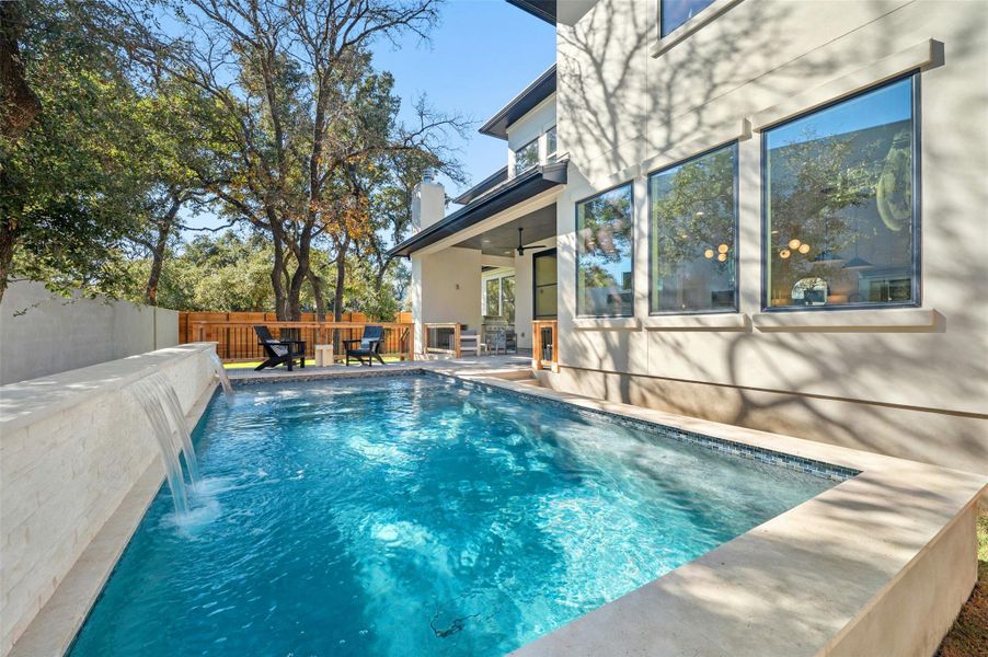 Exterior details and patio area of a home in , Austin (Image 24). Exterior details and patio area of a home in , Austin (Image 24).