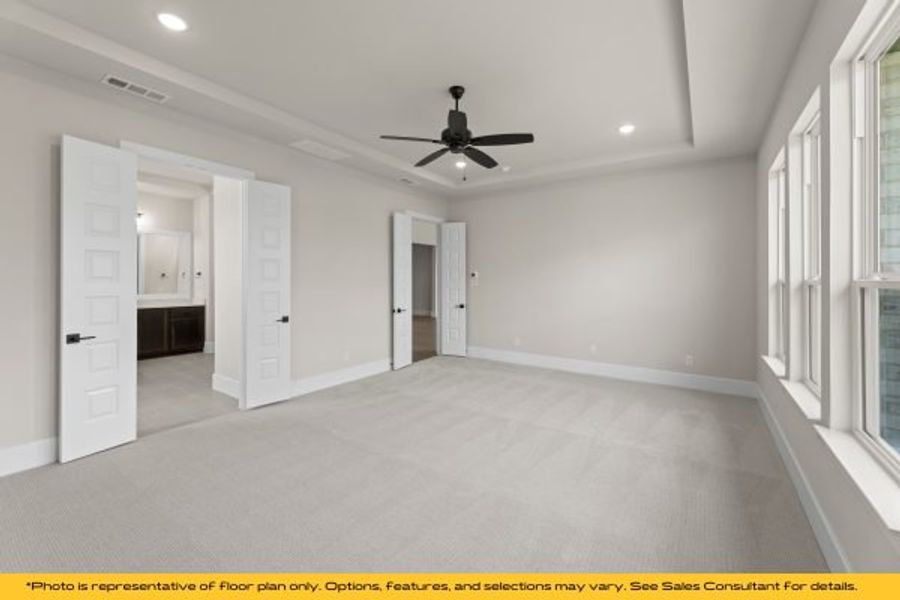 Representative unfurnished interior of a home built from the Belize by Stonefield Homes in Heath Golf and Yacht Club, Rockwall (Image 59).