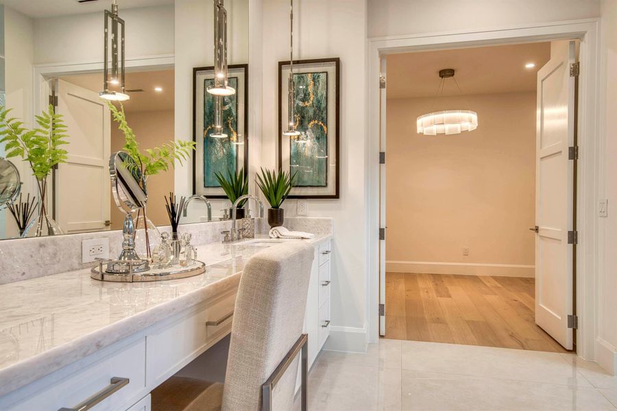 Furnished interior view inside a new home in , Palm Beach Gardens (Image 18).