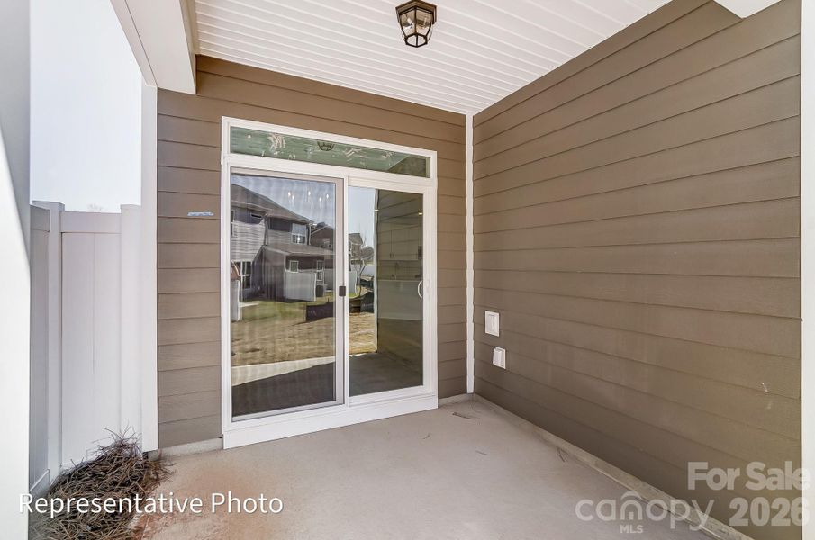 Exterior details and patio area of a home in Harrisburg Village, Harrisburg (Image 3).