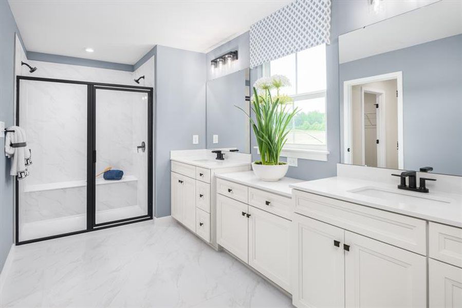 Representative furnished interior of a home built from the Normandy by Ryan Homes in Eagles Crest, Cornelia (Image 27).