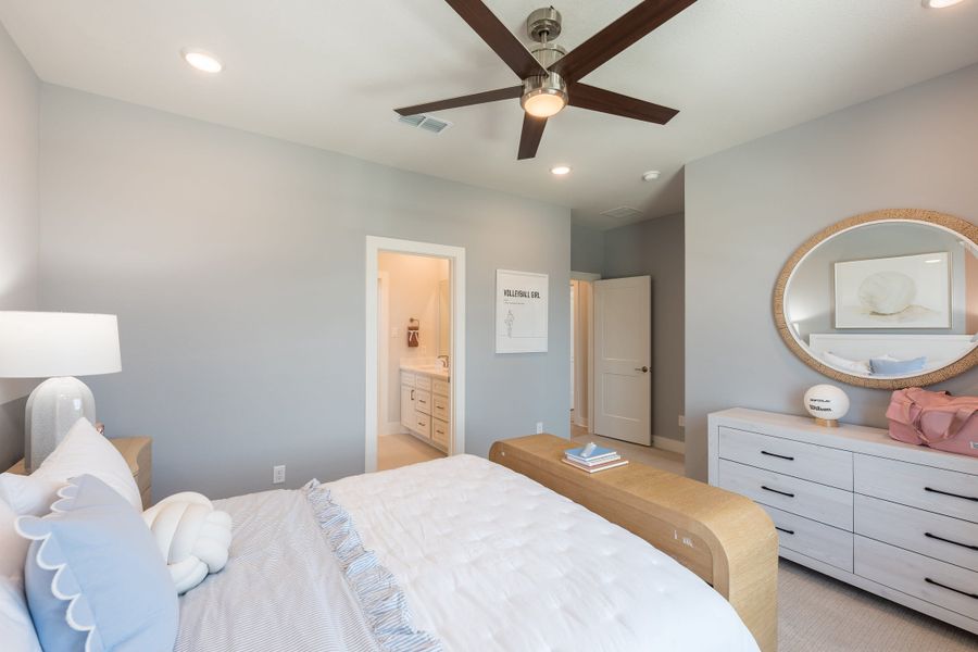Representative furnished interior of a home built from the Woodbridge by Tri Pointe Homes in Bridgeland, Cypress (Image 39).