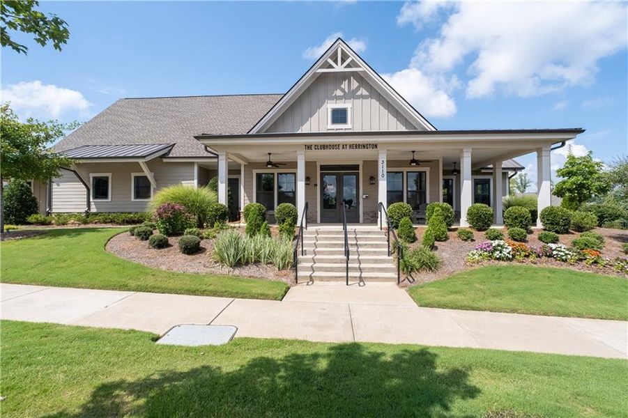 Front exterior of a new home in , Cumming, GA, highlighting curb appeal (Image 1).