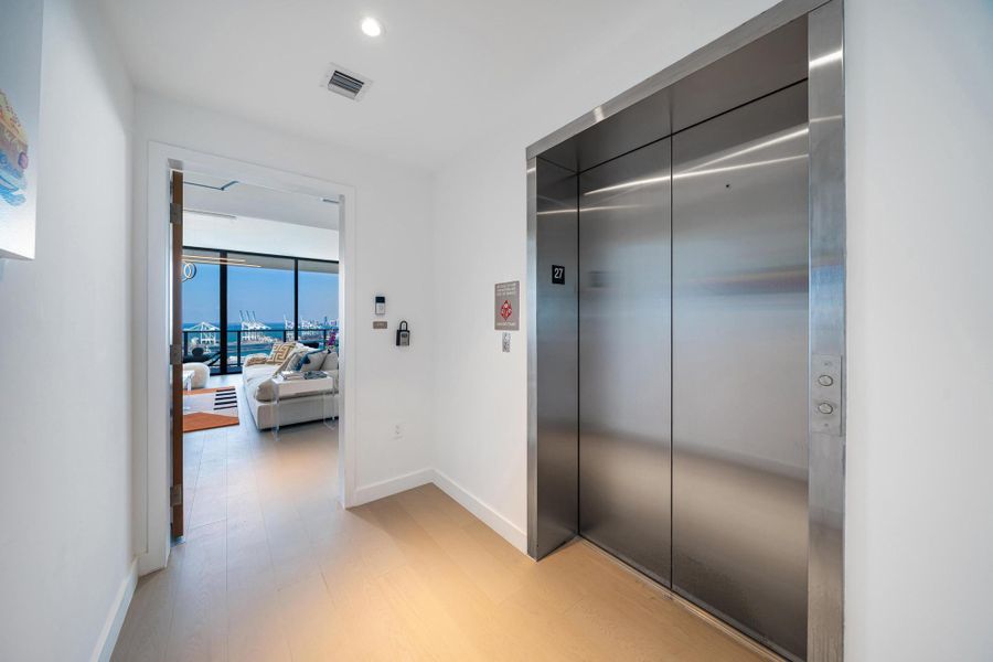 Furnished interior view inside a new home in , Miami Beach (Image 9).