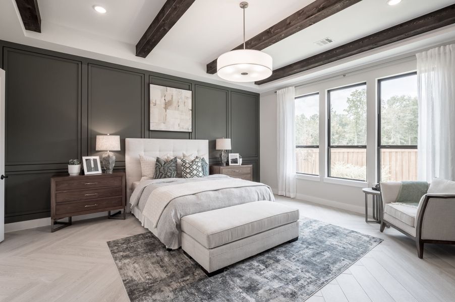 Representative furnished interior of a home built from the Carignan by Tri Pointe Homes in Sienna 80′, Missouri City (Image 32).
