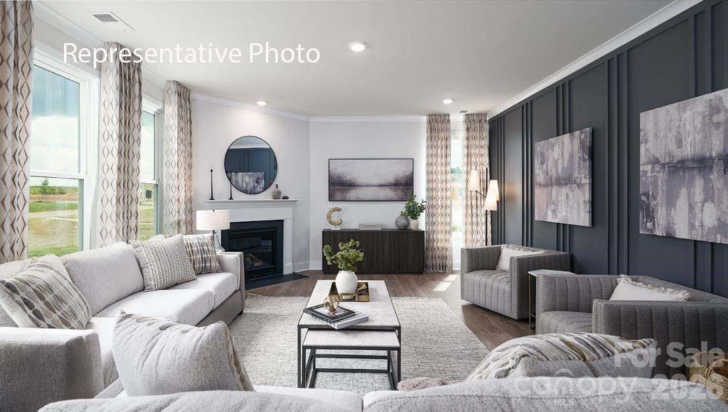 Furnished interior view inside a new home in Sanctuary at Southgate, Indian Trail (Image 13).