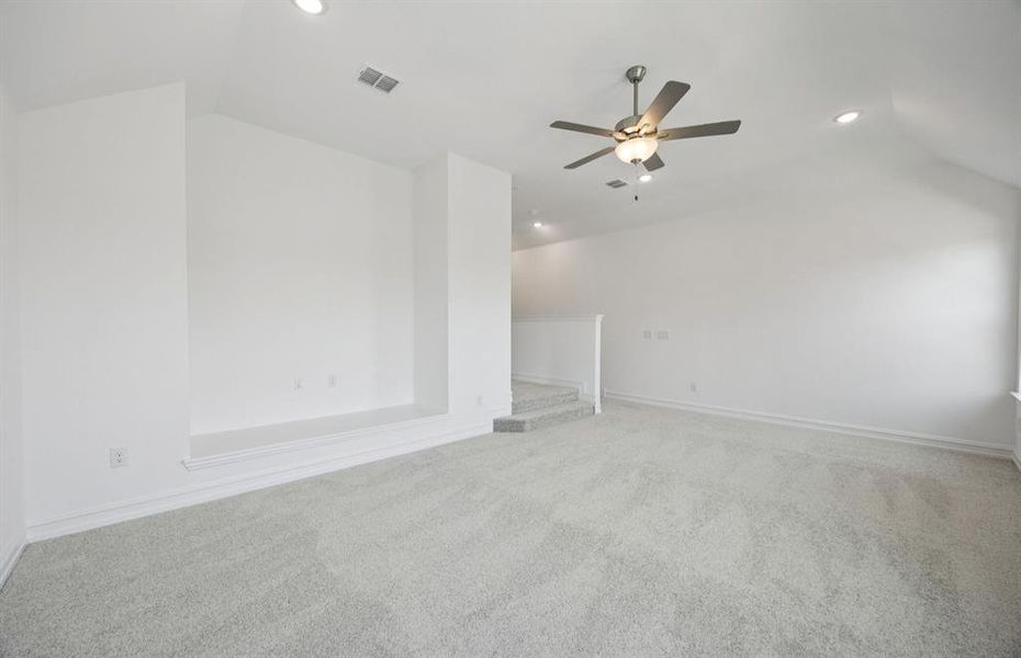 Game room on second floor *real home pictured Game room on second floor *real home pictured