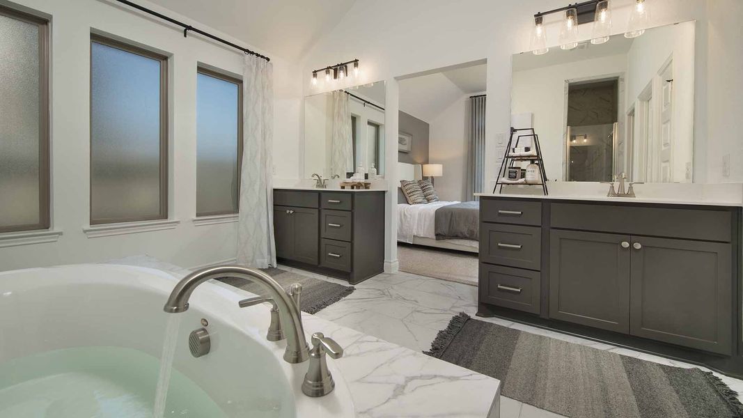 Furnished interior view inside a new home in Meadows of Mill Creek, Seguin (Image 12).