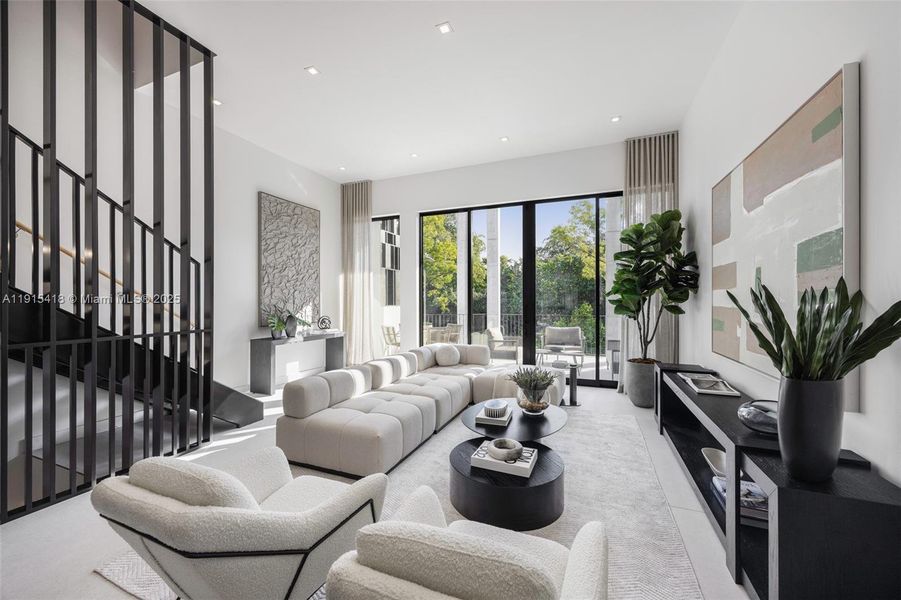 Furnished interior view inside a new home in , Miami (Image 7).