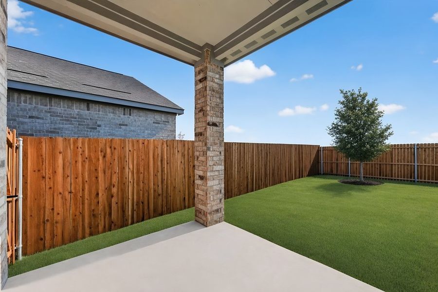 Exterior details and patio area of a home in Parks at Foster Crossing, Anna (Image 3).