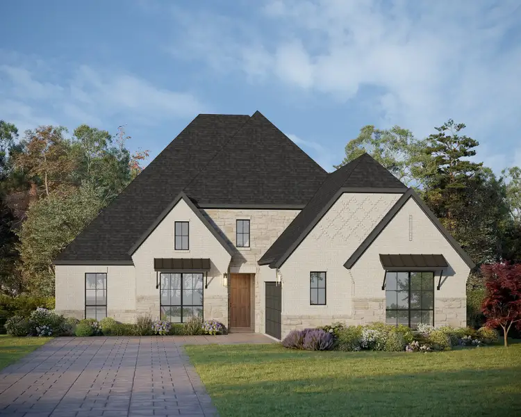 Plan 1625 Elevation D w/ Stone