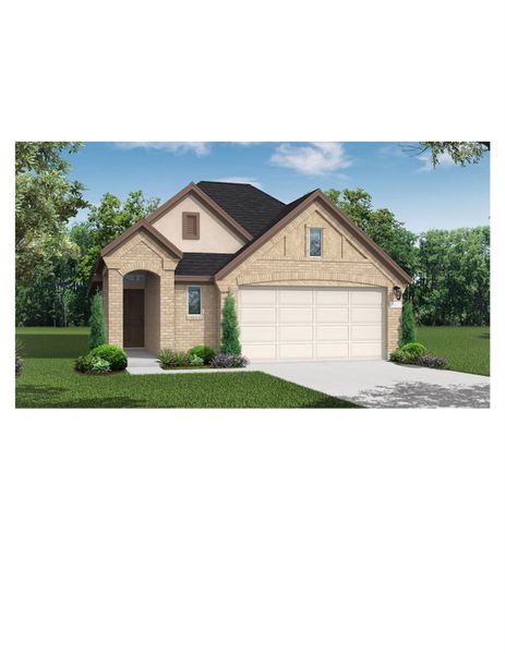 Front exterior of a new home in Escondido, Magnolia, TX, highlighting curb appeal (Image 1). Front exterior of a new home in Escondido, Magnolia, TX, highlighting curb appeal (Image 1).