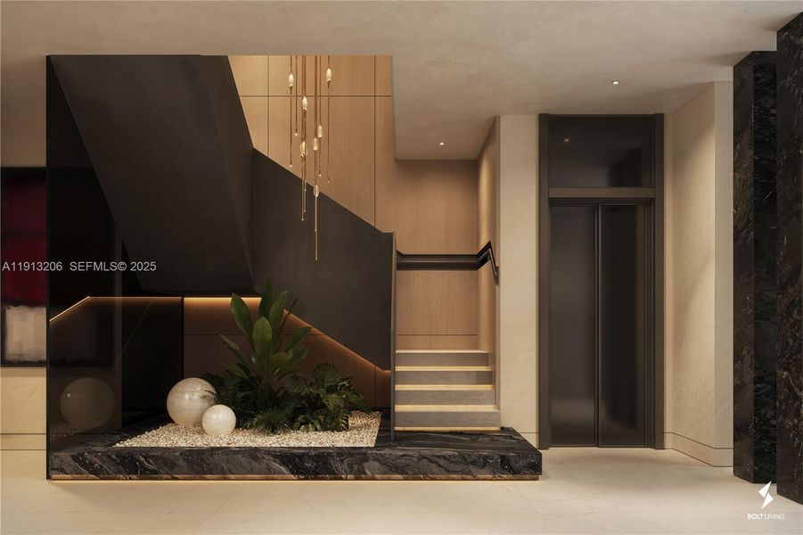 Furnished interior view inside a new home in , Surfside (Image 13).