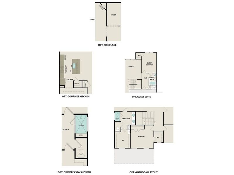 2D floor plan layout of this home in Woods Crossing, Gallatin, TN (Image 7).