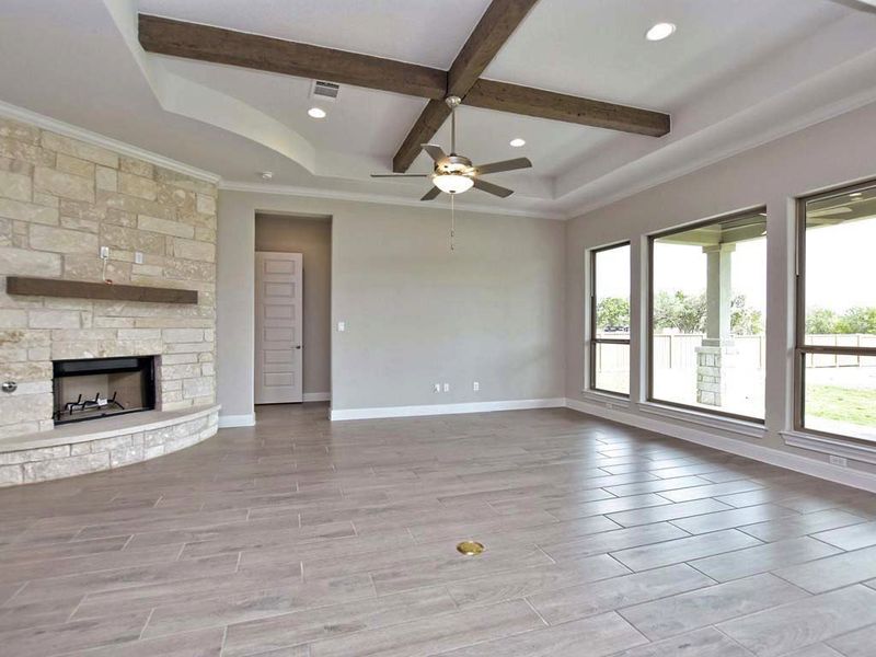 Representative unfurnished interior of a home built from the Siena II by Giddens Homes in Clearwater Ranch, Liberty Hill (Image 166).