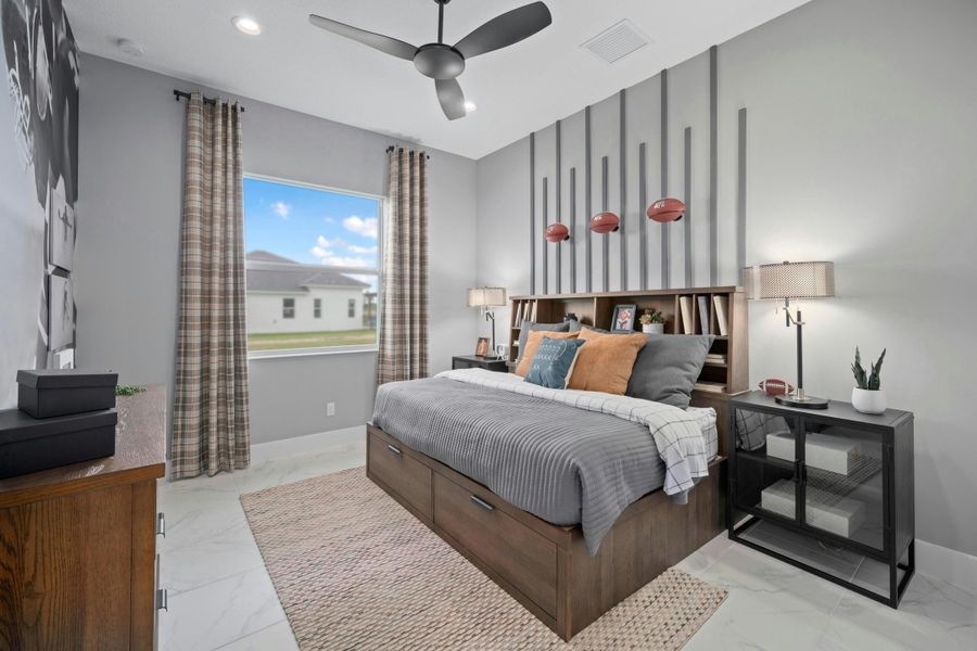 2D floor plan layout for the Mariposa by GHO Homes in Belterra, Port St. Lucie, FL (Image 76).