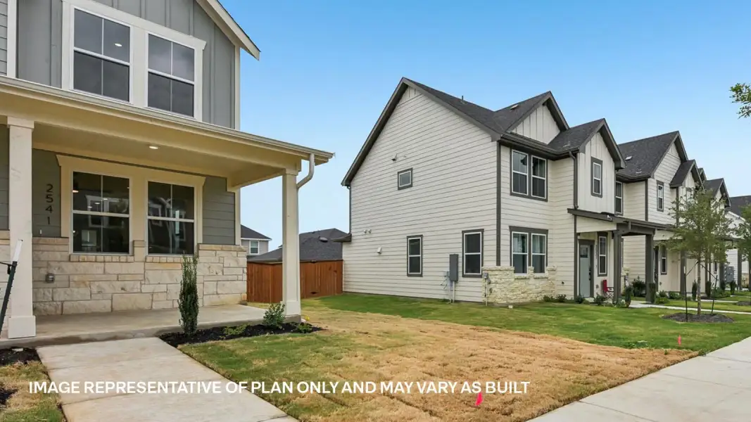 Exterior details and patio area of a home in Avery Centre, Round Rock (Image 4).