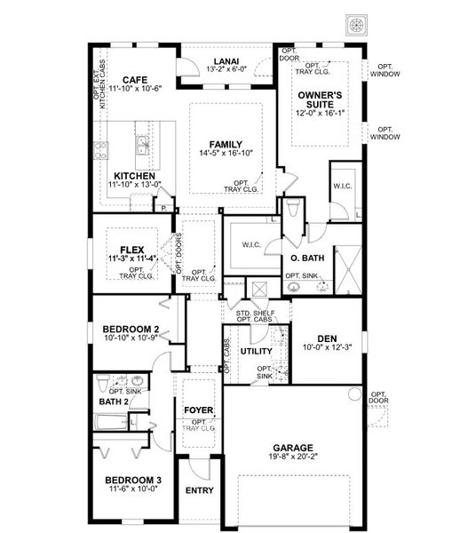 2D floor plan layout of this home in Hawthorne Ranch, Lakeland, FL (Image 5).