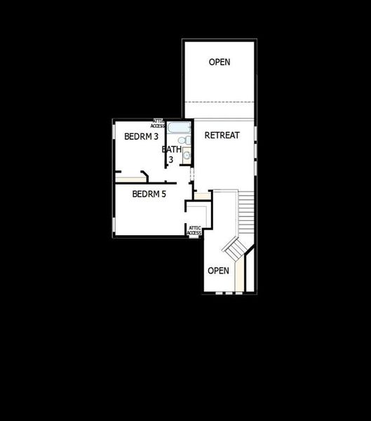 2D floor plan layout of this home in Creekshaw – Gardens, Royse City, TX (Image 3).