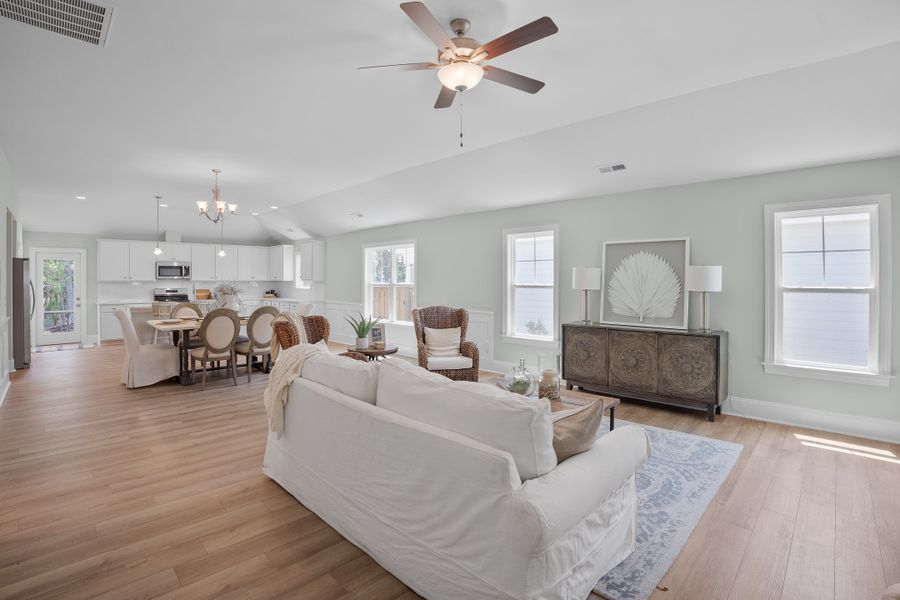 Representative furnished interior of a home built from the Shoreline by Bill Clark Homes in Osprey Landing, Southport (Image 5).