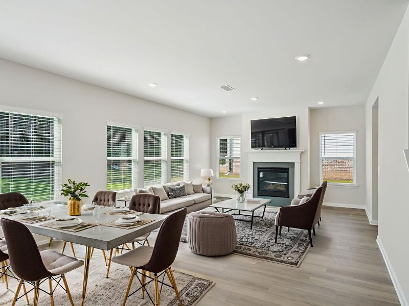 Furnished interior view inside a new home in Parkside at Grayson, Grayson (Image 3).