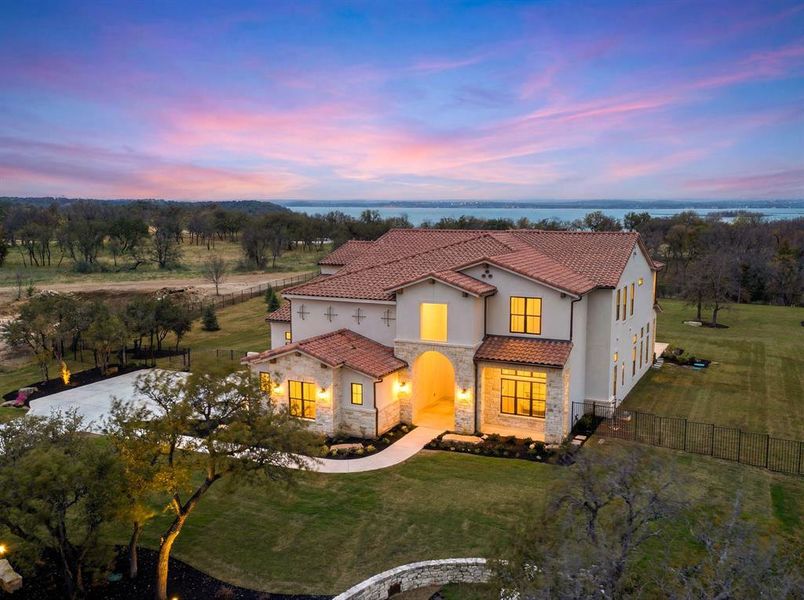 Front exterior of a new home in Fleming Pointe, Fort Worth, TX, highlighting curb appeal (Image 26).