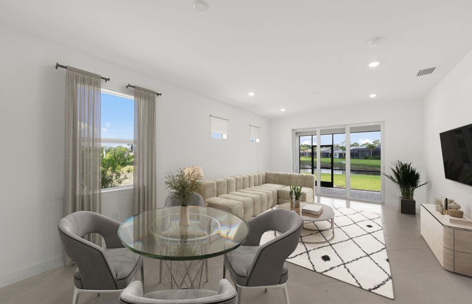 Furnished interior view inside a new home in Del Webb Oak Creek, North Fort Myers (Image 20).