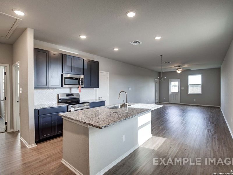 Furnished interior view inside a new home in Agave, San Antonio (Image 3).