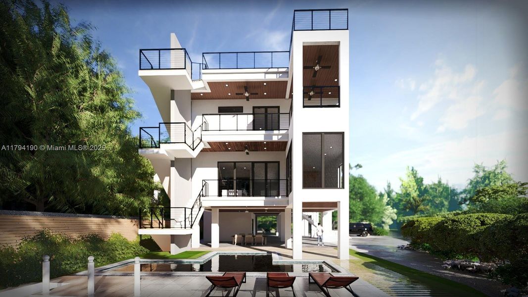 Exterior details and patio area of a home in , Marathon (Image 3). Exterior details and patio area of a home in , Marathon (Image 3).