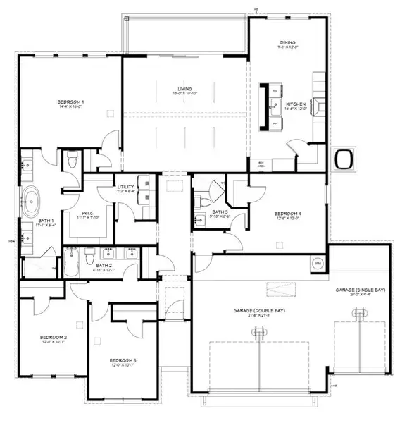 2D floor plan layout of this home in Bella Charca, Nolanville, TX (Image 3). 2D floor plan layout of this home in Bella Charca, Nolanville, TX (Image 3).