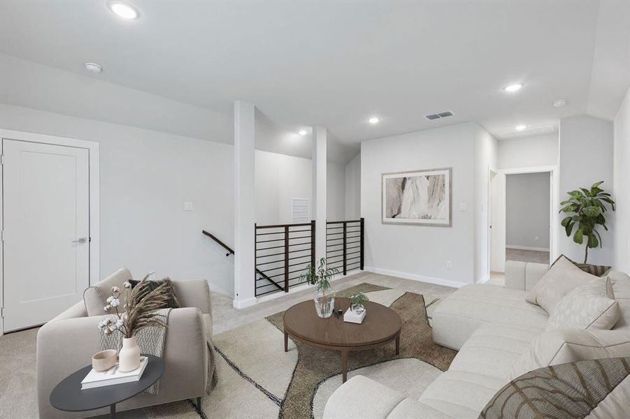 Game Room in the Stanley II home plan by Trophy Signature Homes – REPRESENTATIVE PHOTO