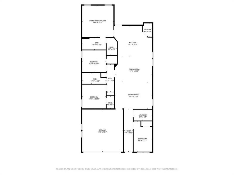 2D floor plan layout of this home in , Hillsboro, TX (Image 3).
