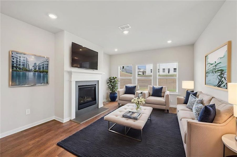 Furnished interior view inside a new home in Parkside at Grayson, Grayson (Image 14). Furnished interior view inside a new home in Parkside at Grayson, Grayson (Image 14).
