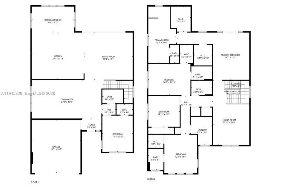 2D floor plan layout of this home in , Boca Raton, FL (Image 5).
