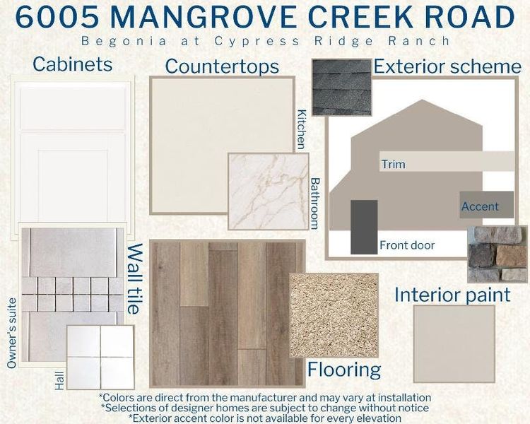 Begonia - Colors for this home