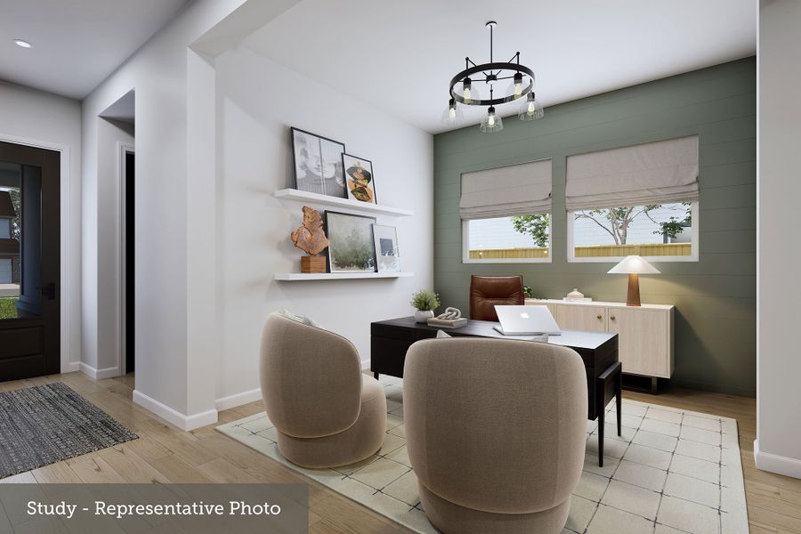 Representative furnished interior of a home built from the The Mirren by David Weekley Homes in Lanier Landing - Retreat Collection, Gainesville (Image 5).