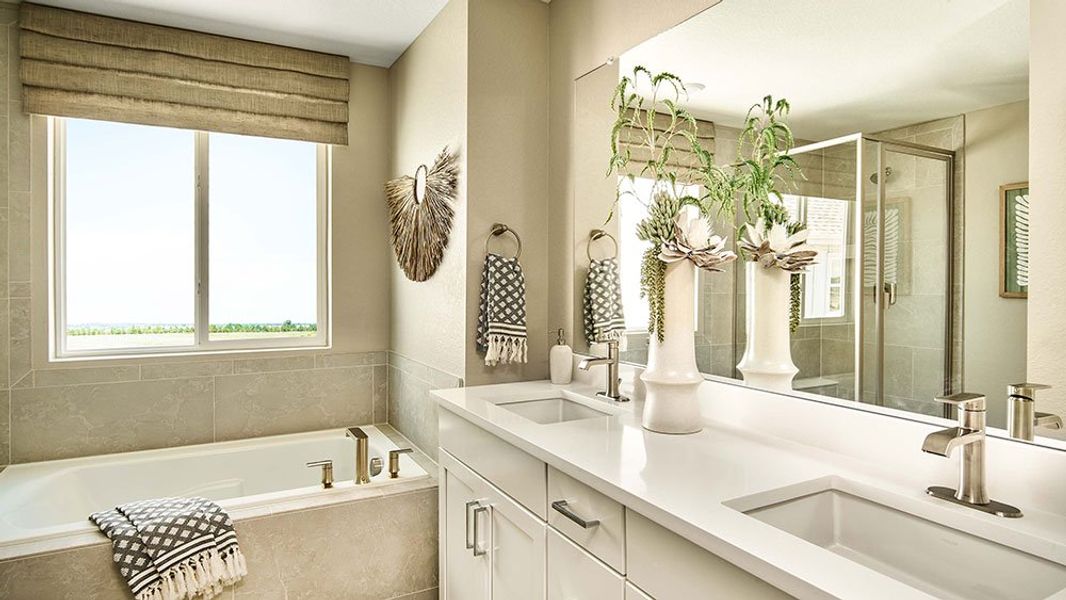 Representative furnished interior of a home built from the Hayden II by Taylor Morrison in The Fields at Looking Glass Town Collection, Parker (Image 11).
