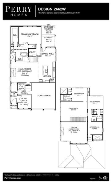 Floor Plan for 2662W