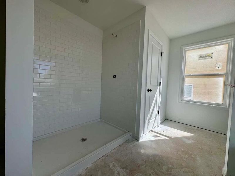 Primary Bathroom Walk-In Shower Construction Progress Primary Bathroom Walk-In Shower Construction Progress