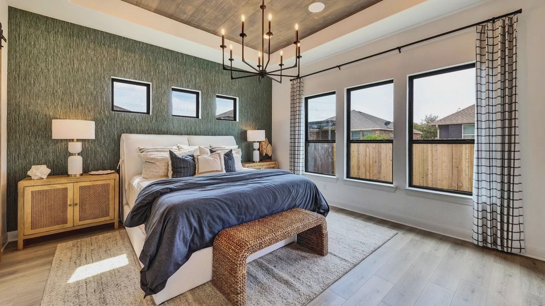 Furnished interior view inside a new home in Hawkes Landing, Leander (Image 12). Furnished interior view inside a new home in Hawkes Landing, Leander (Image 12).