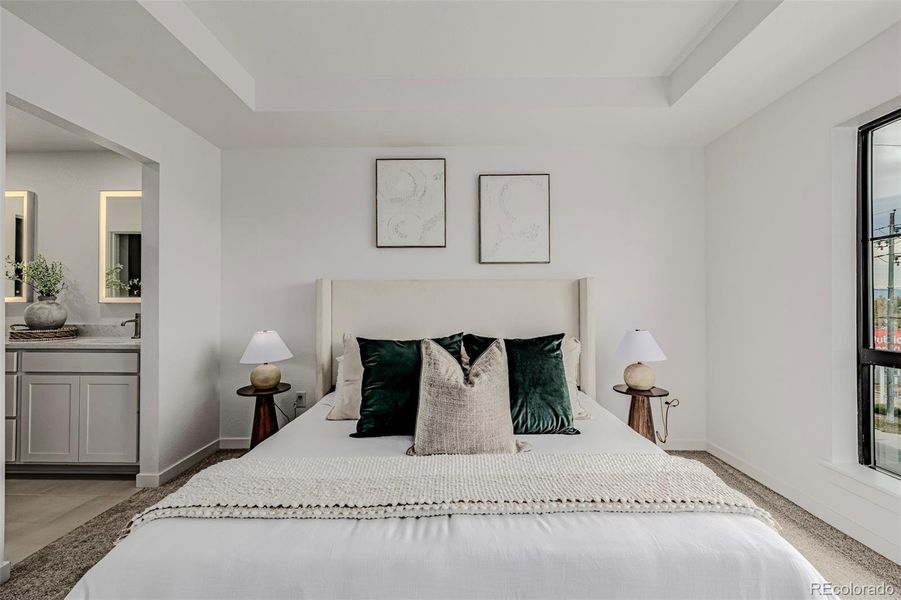 Furnished interior view inside a new home in The Hub at Virginia Village, Denver (Image 27). Furnished interior view inside a new home in The Hub at Virginia Village, Denver (Image 27).