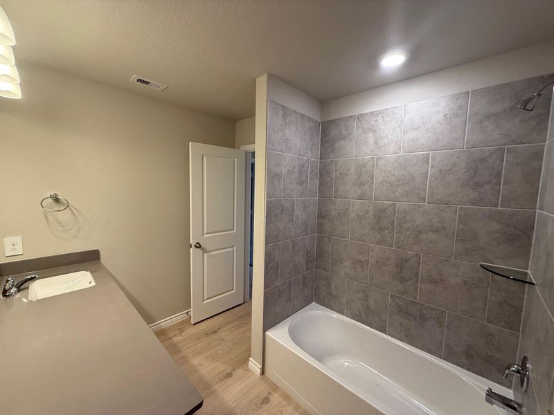 Furnished interior view inside a new home in Southern Pointe, College Station (Image 5). Furnished interior view inside a new home in Southern Pointe, College Station (Image 5).