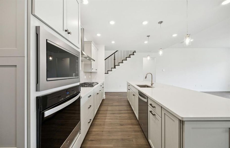 Open kitchen with abundant cabinet space Open kitchen with abundant cabinet space