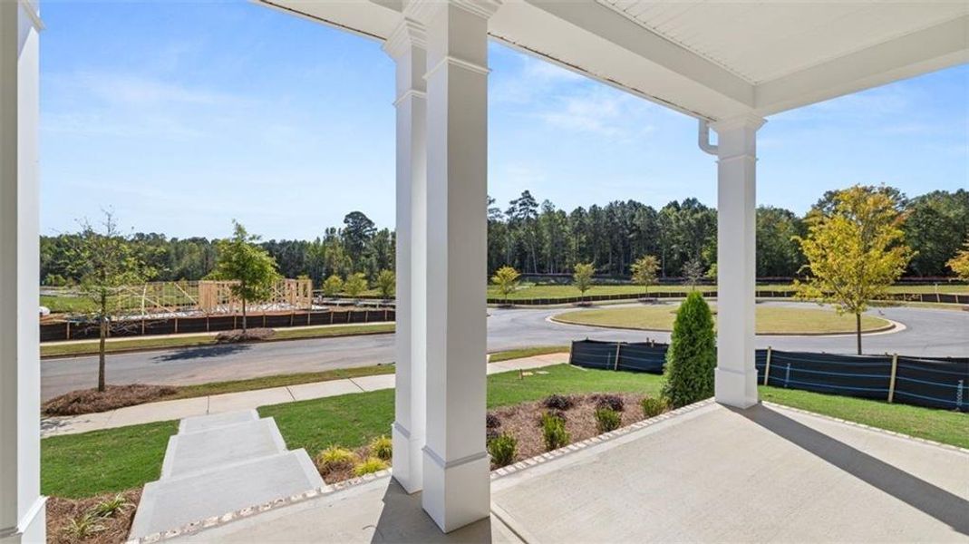 Exterior details and patio area of a home in Brookland Commons, Monroe (Image 3).