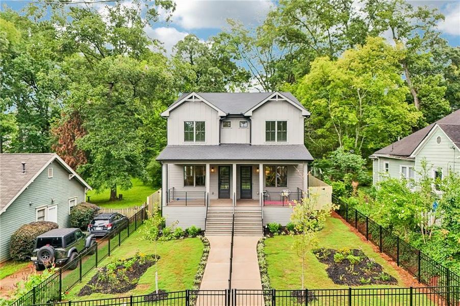 Front exterior of a new home in , Decatur, GA, highlighting curb appeal (Image 23).