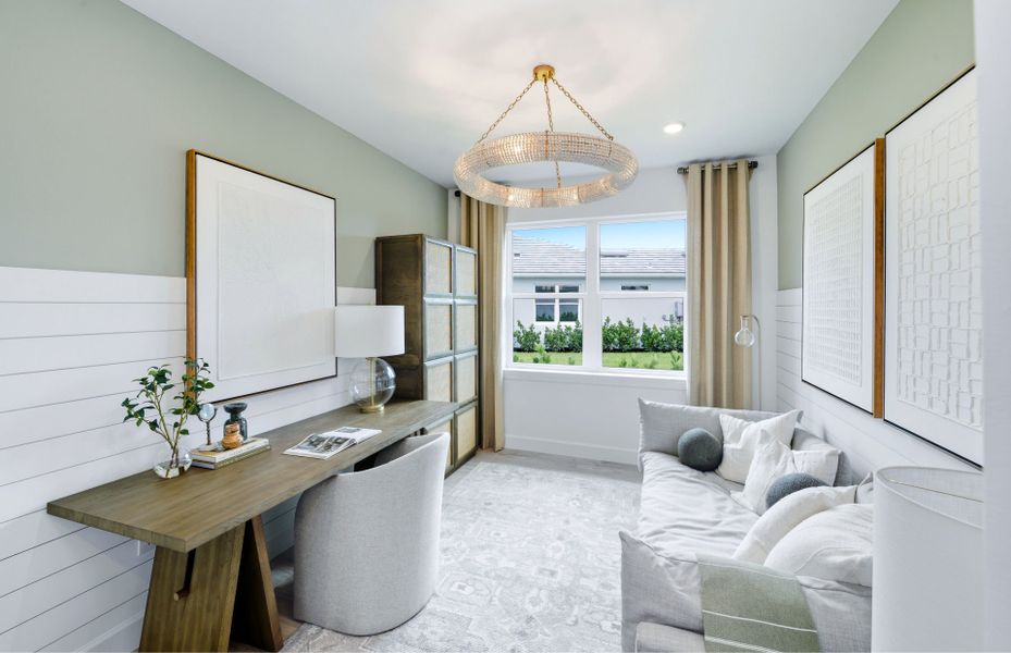 Representative furnished interior of a home built from the Palmary by Pulte Homes in Shores at Stillwater, Englewood (Image 35).