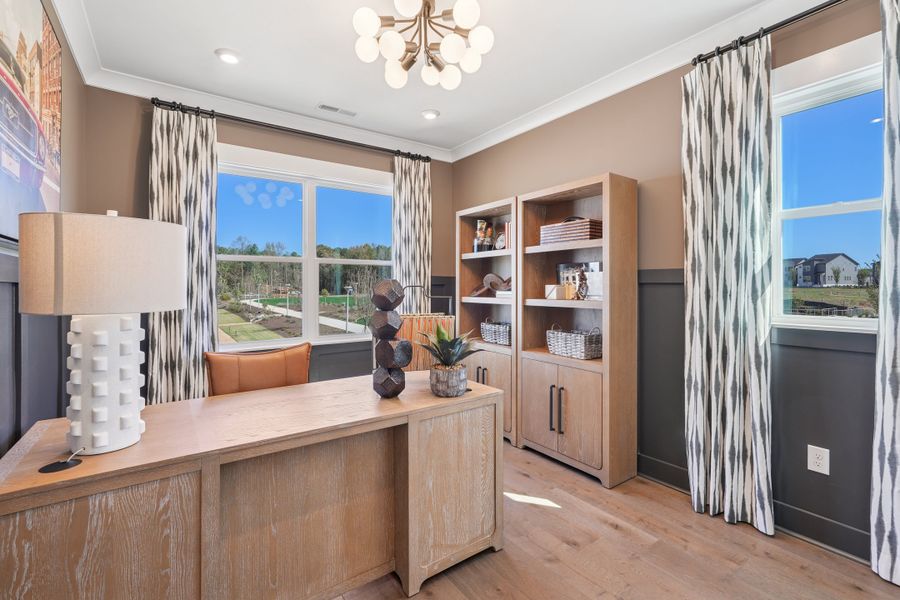 Representative furnished interior of a home built from the Wilson by Tri Pointe Homes in The Townes at NoVi, Pittsboro (Image 17).