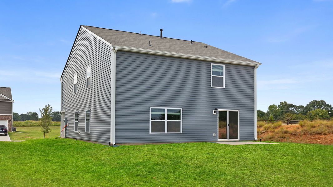 Exterior details and patio area of a home in Harrier Point, Woodruff (Image 21).