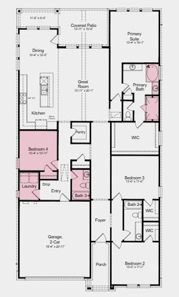 Additional Highlights Include: Spa shower at primary bath, secondary bedroom with full bathroom in place of study/half bath, pendant lights over kitchen island, exterior gas line, and extended RevWood flooring into primary suite. Additional Highlights Include: Spa shower at primary bath, secondary bedroom with full bathroom in place of study/half bath, pendant lights over kitchen island, exterior gas line, and extended RevWood flooring into primary suite.