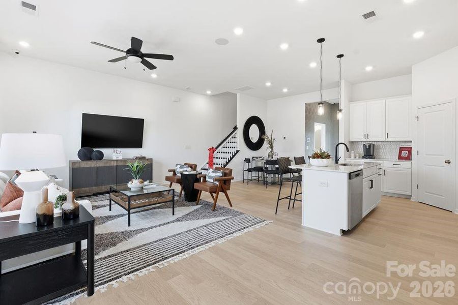 Furnished interior view inside a new home in Terraces at the Exchange, Indian Land (Image 6). Furnished interior view inside a new home in Terraces at the Exchange, Indian Land (Image 6).